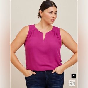 TORRID | Rayon Crepe Metal Keyhole Tank Size 2X